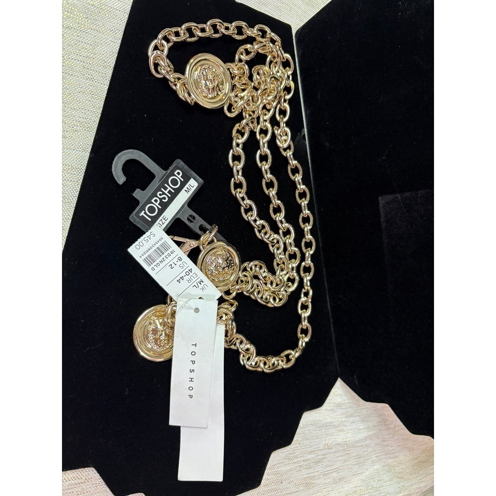 NWT Top shop gold belt size 8-12 medium